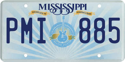 MS license plate PMI885