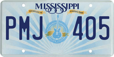 MS license plate PMJ405