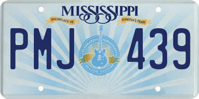 MS license plate PMJ439