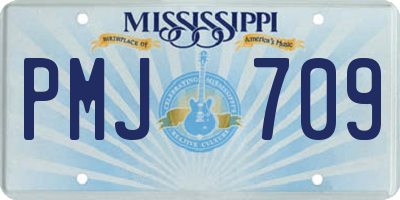 MS license plate PMJ709