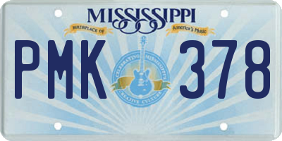 MS license plate PMK378