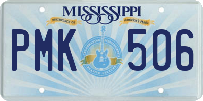 MS license plate PMK506