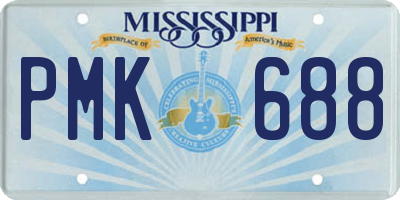 MS license plate PMK688