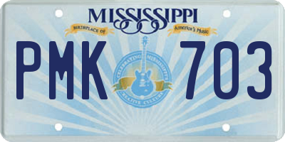 MS license plate PMK703