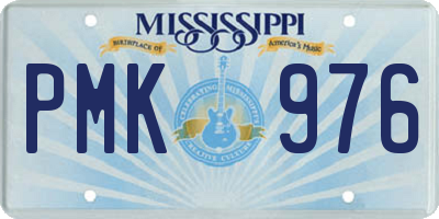 MS license plate PMK976