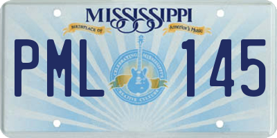 MS license plate PML145