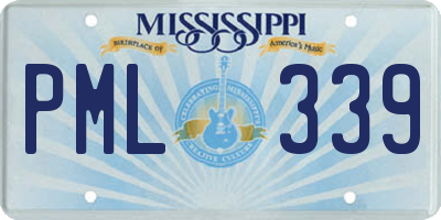 MS license plate PML339