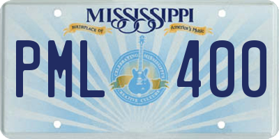 MS license plate PML400
