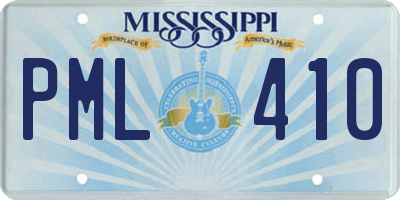 MS license plate PML410