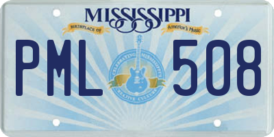MS license plate PML508