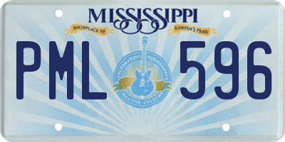MS license plate PML596