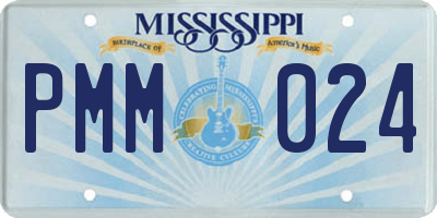 MS license plate PMM024