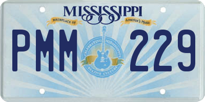 MS license plate PMM229