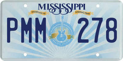 MS license plate PMM278