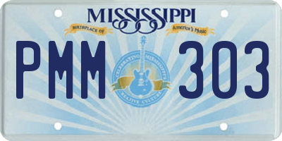 MS license plate PMM303