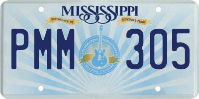 MS license plate PMM305