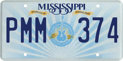 MS license plate PMM374