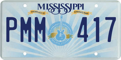 MS license plate PMM417