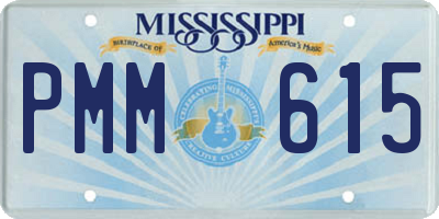 MS license plate PMM615