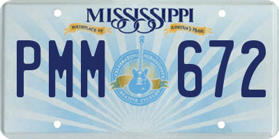 MS license plate PMM672