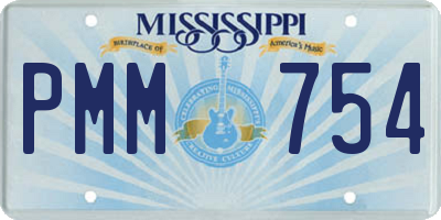 MS license plate PMM754