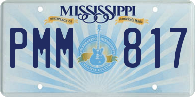 MS license plate PMM817
