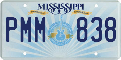 MS license plate PMM838