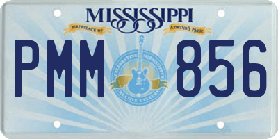 MS license plate PMM856