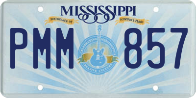 MS license plate PMM857