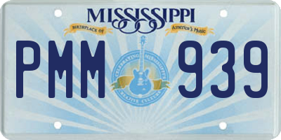 MS license plate PMM939