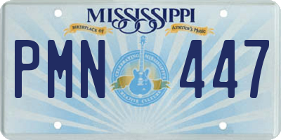 MS license plate PMN447