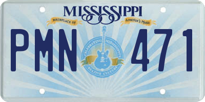 MS license plate PMN471