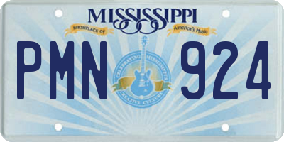 MS license plate PMN924
