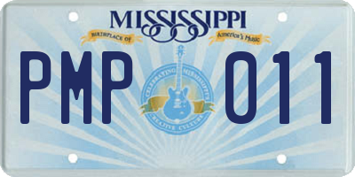 MS license plate PMP011