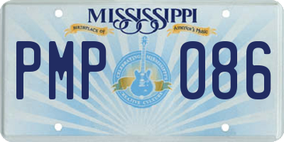 MS license plate PMP086