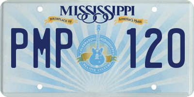 MS license plate PMP120