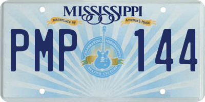 MS license plate PMP144