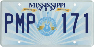 MS license plate PMP171