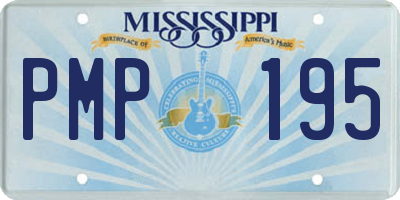 MS license plate PMP195