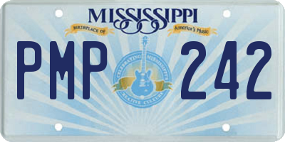 MS license plate PMP242