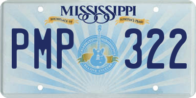 MS license plate PMP322
