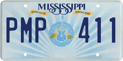 MS license plate PMP411