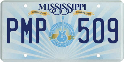 MS license plate PMP509