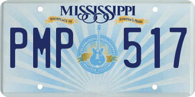 MS license plate PMP517