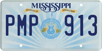 MS license plate PMP913