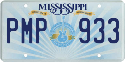 MS license plate PMP933