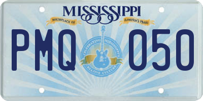 MS license plate PMQ050