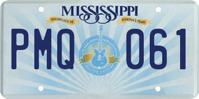 MS license plate PMQ061
