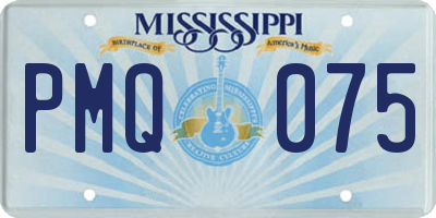 MS license plate PMQ075