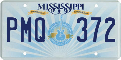 MS license plate PMQ372
